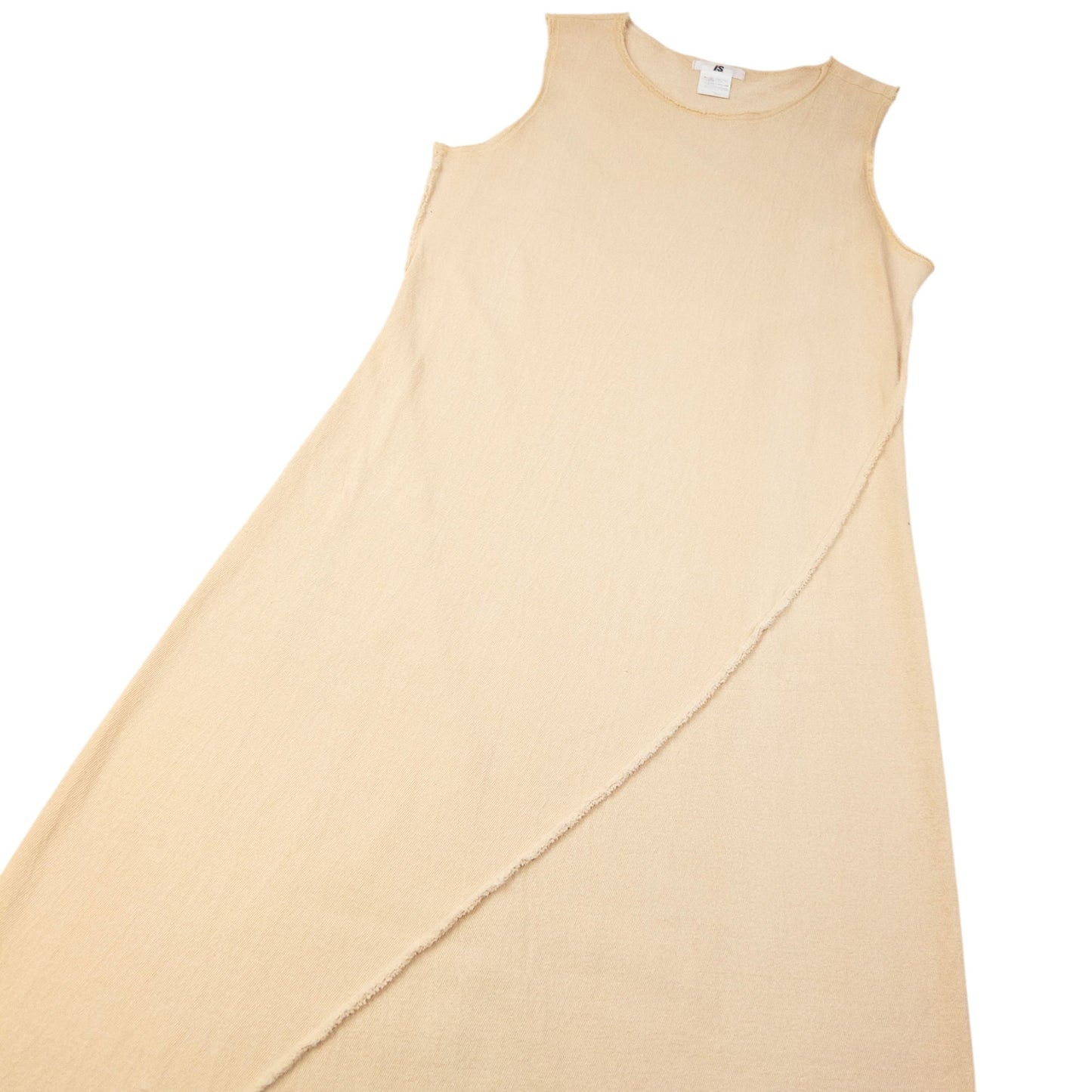 Vintage 90s Issey Miyake I.S. Sleeveless Dress Womens Size L | Large, Beige