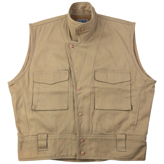 Vintage 80s Issey Miyake Button Up Gilet Vest Size L | Large, Brown