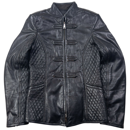 Vintage Emporio Armani Quilted Leather Jack Womens Size