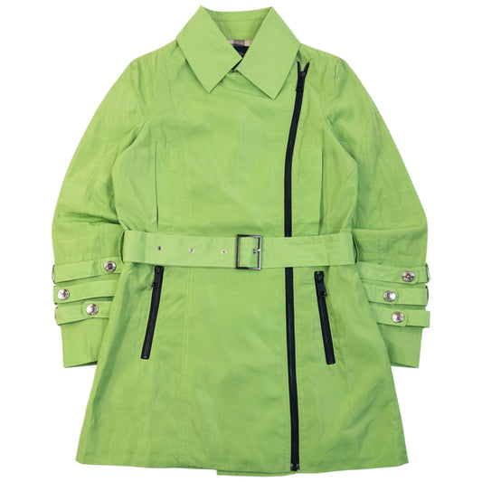 Vintage 2000s Burberry Nova Check Lined Belt Waist Jacket Womens Size M | Medium, Green