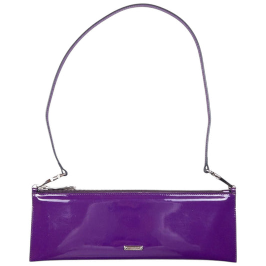 Vintage Burberry Patent Leather Clutch Shoulder Bag