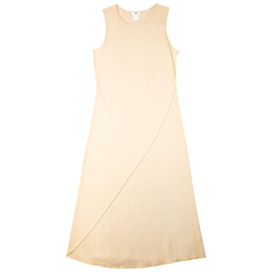 Vintage 90s Issey Miyake I.S. Sleeveless Dress Womens Size L | Large, Beige