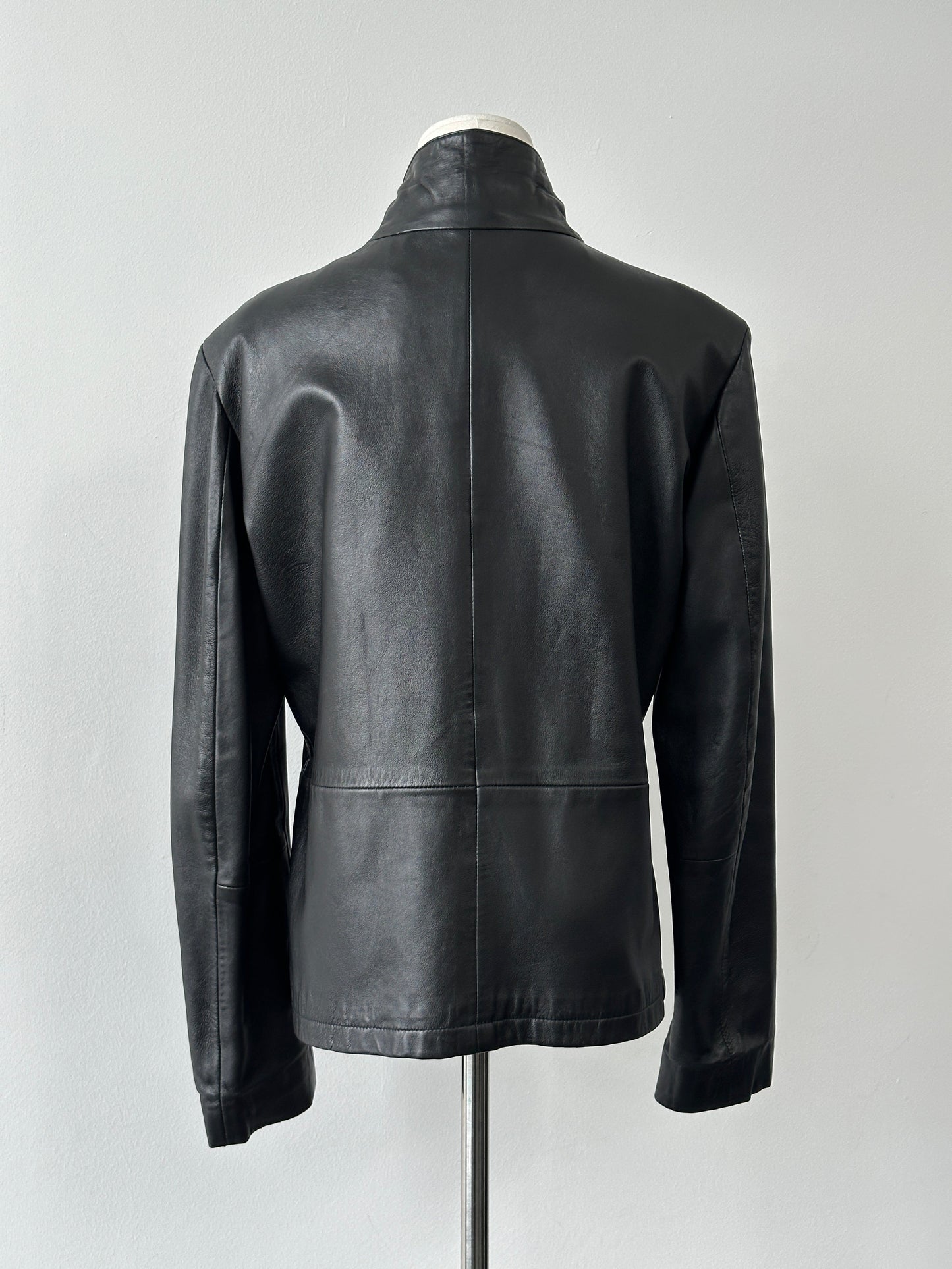 Vintage 2000s Double Zip Leather Jacket - S-M