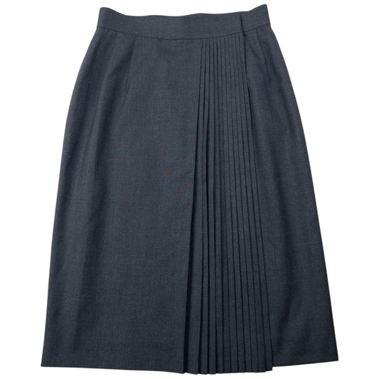 Vintage 90s Dior Pleated Wrap Skirt Womens Size W26 | W26, Grey