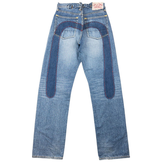 Vintage 2000s Evisu Daicock Japanese Denim Jeans Size W27 | W27, Blue