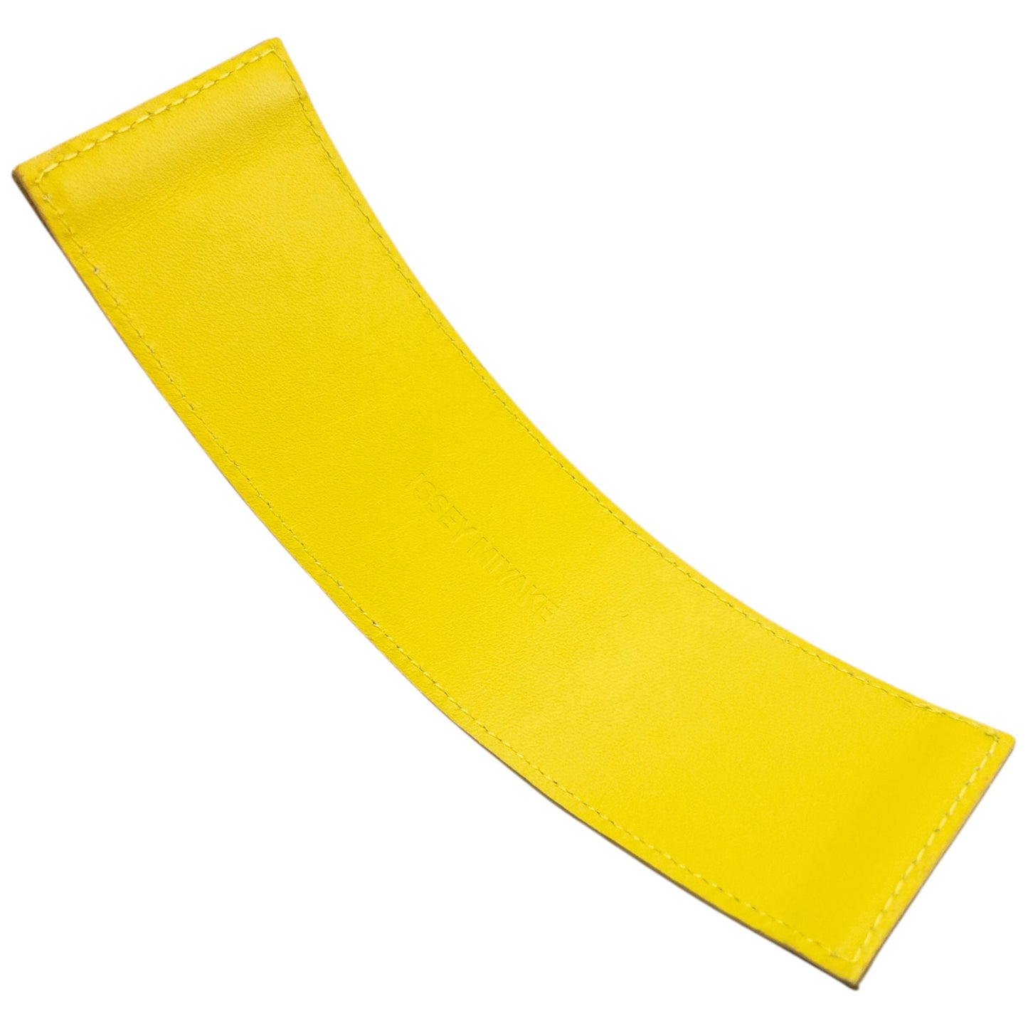 Vintage 2000s Issey Miyake Leather & Clear Vinyl Belt Size XL | O/S, Yellow