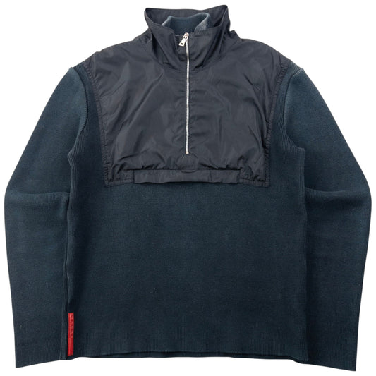 Vintage 2000s Prada Sport Layered Q Zip Jumper Womens Size S | Small, Multicoloured