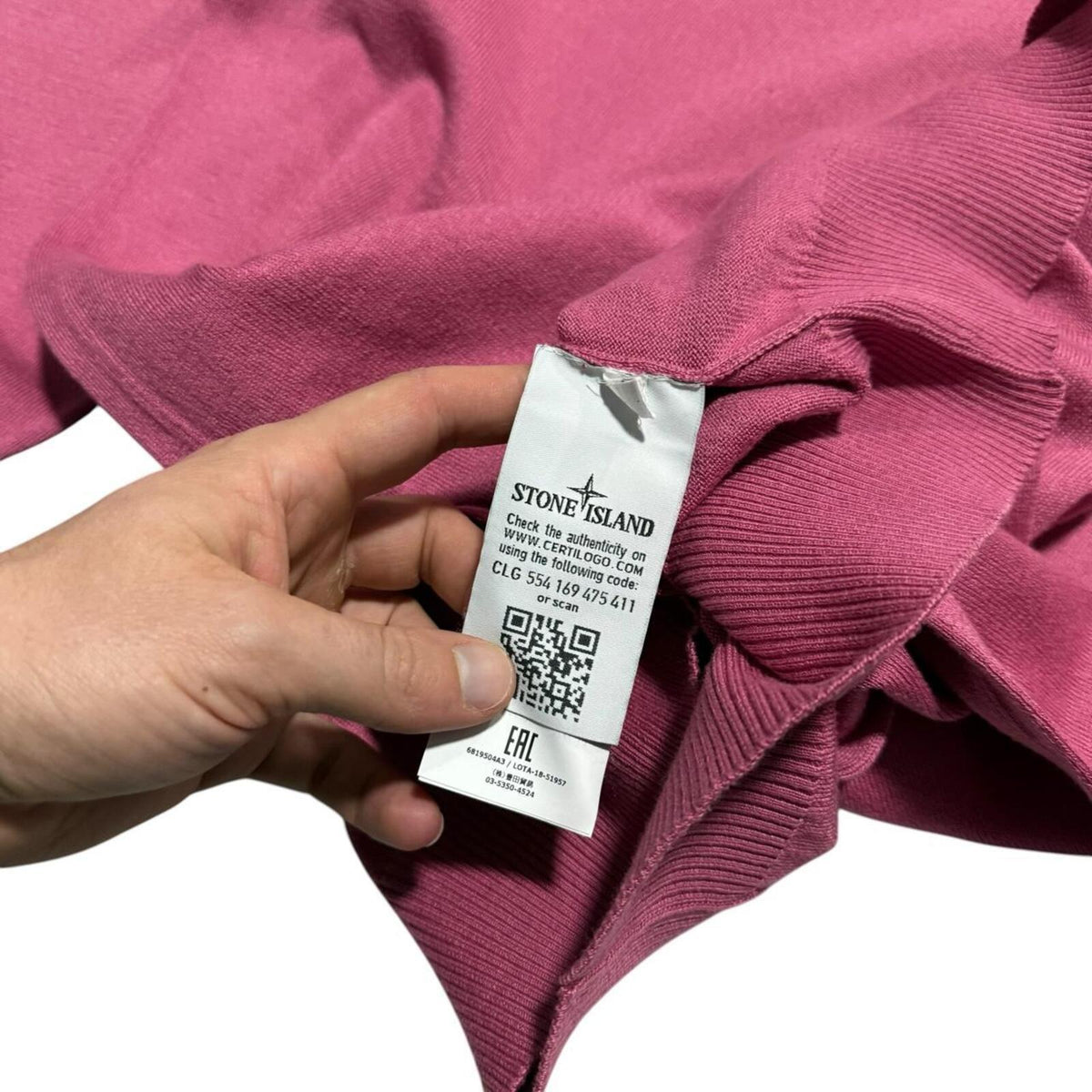Stone Island Shadow Project Pullover Jumper | Large, Raspberry