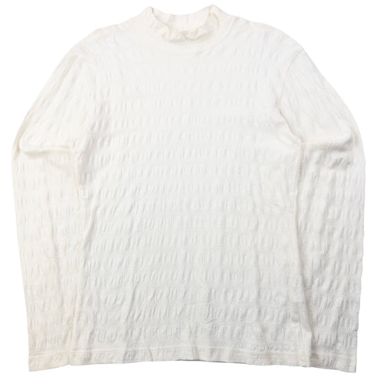 Vintage 90s Plantation By Issey Miyake Textured Long Sleeve T Shirt Womens Size M | Medium, Red