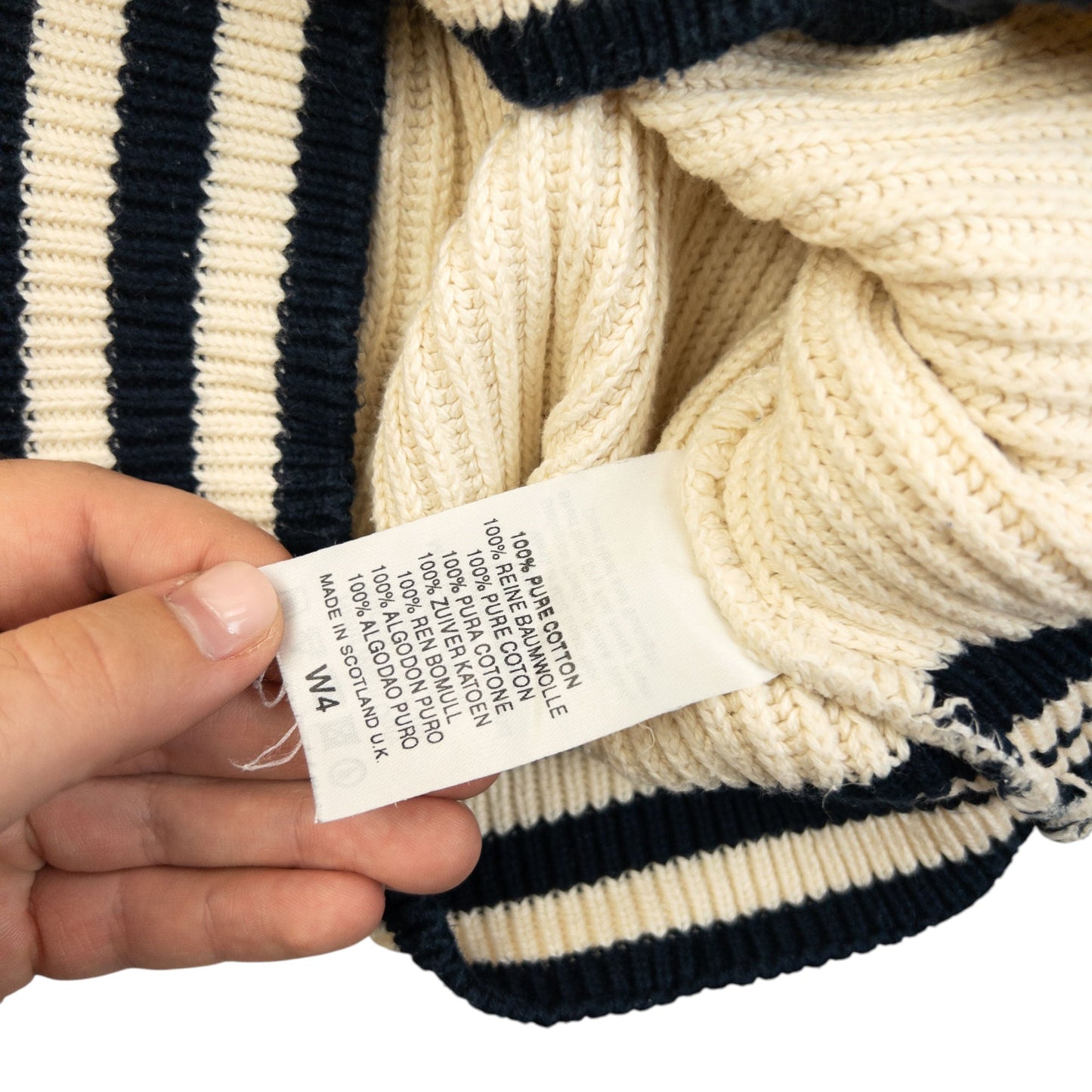Vintage 90s Burberry Ribbed Knit Jumper Size S | Small, Multicoloured