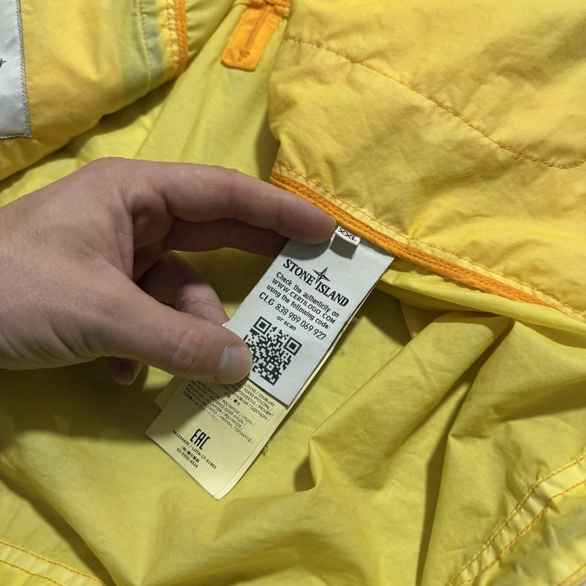 Stone Island Resin Poplin-TC Jacket | XXL, Yellow