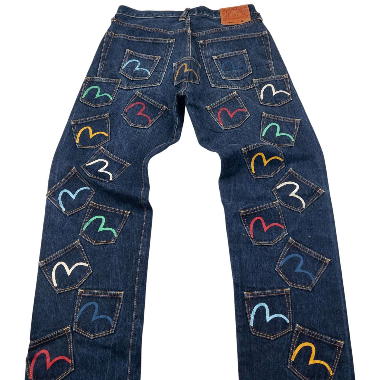 Vintage 2000s Evisu Multi Pocket Gull Japanese Denim Jeans Size W32