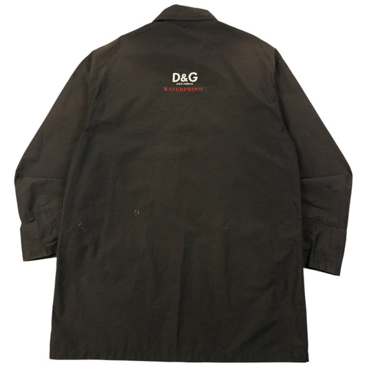 Vintage 2000s Dolce & Gabbana Waterproof Lightweight Jacket Size M | Medium, Brown