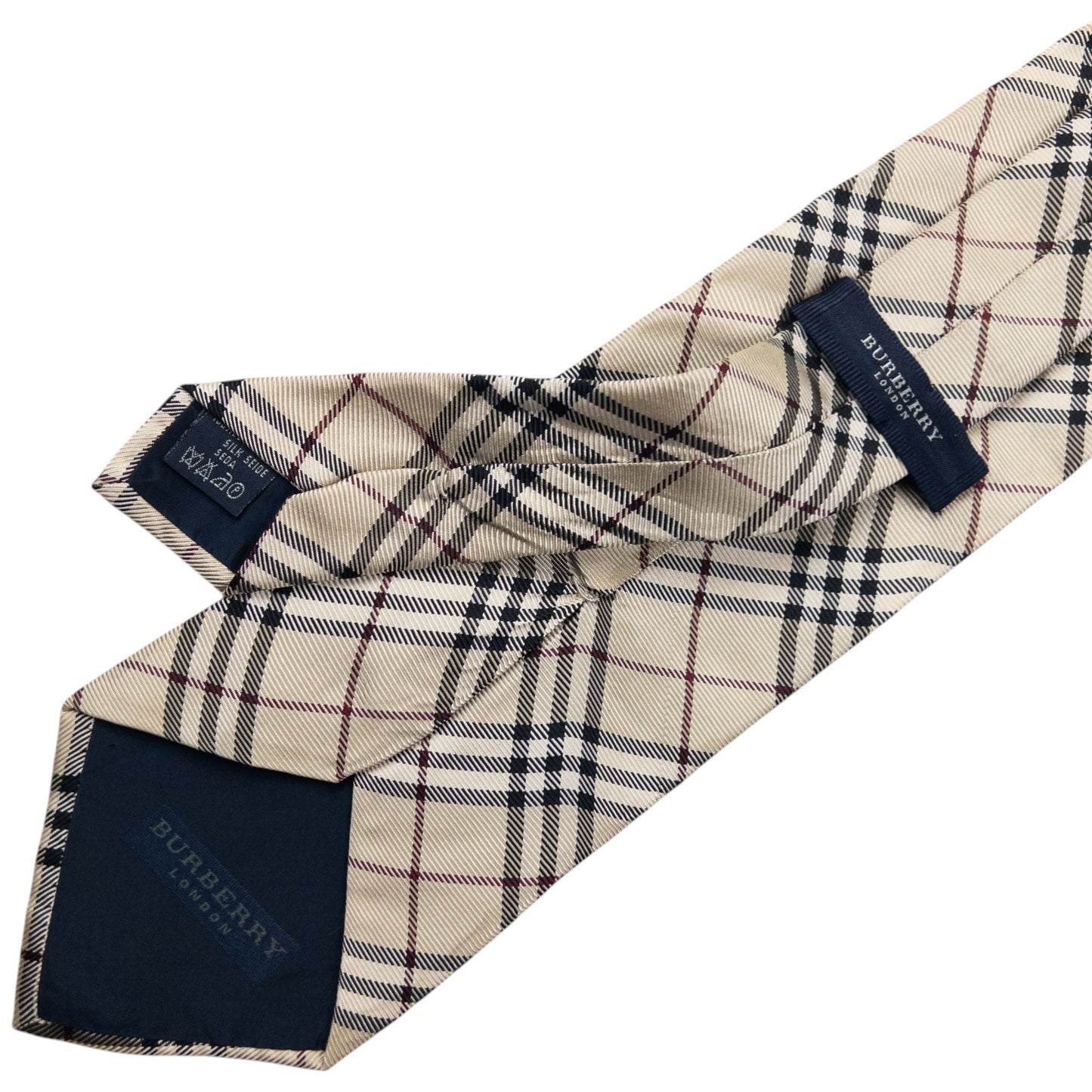 Vintage Burberry Nova Check Silk Tie