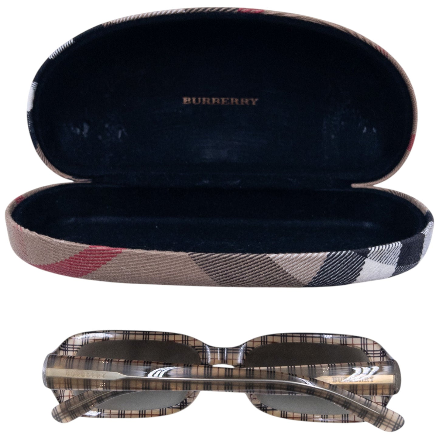 Vintage 2000s Burberry Nova Check Sunglasses | O/S, Beige, Black, Red