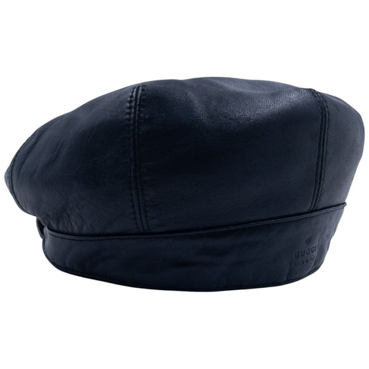 Vintage 2000s Gucci Leather Flat Cap Hat Size L