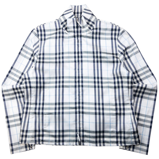 Vintage 2000s Burberry Nova Check Packable Jacket Womens Size M | O/S, Blue