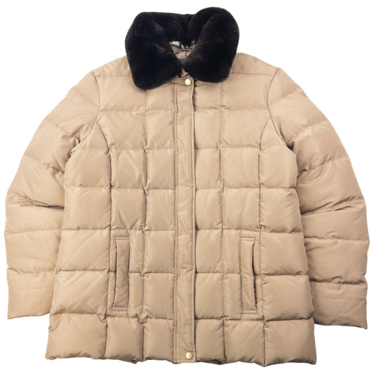 Vintage 2000s Burberry Nova Check Lined Quilted Puffer Jacket Womens Size L | Large, Beige