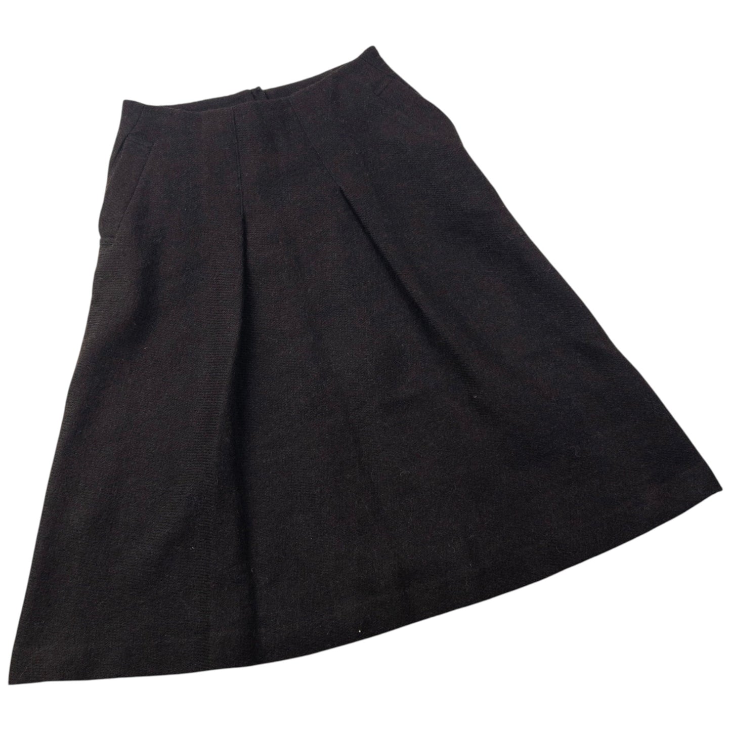 Vintage 90s Plantation By Issey Miyake Pleated Wool Skirt Womens Size W28 | W28, Brown