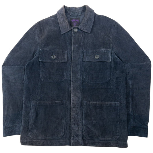 Vintage Stussy Deluxe Corduroy Button Up Jacket Size S | Small, Navy