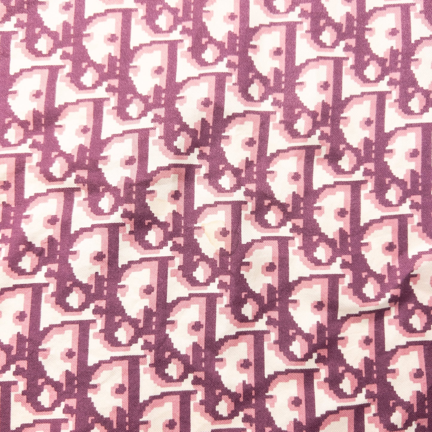 Vintage 90s Dior Monogram Pixel Silk Scarf