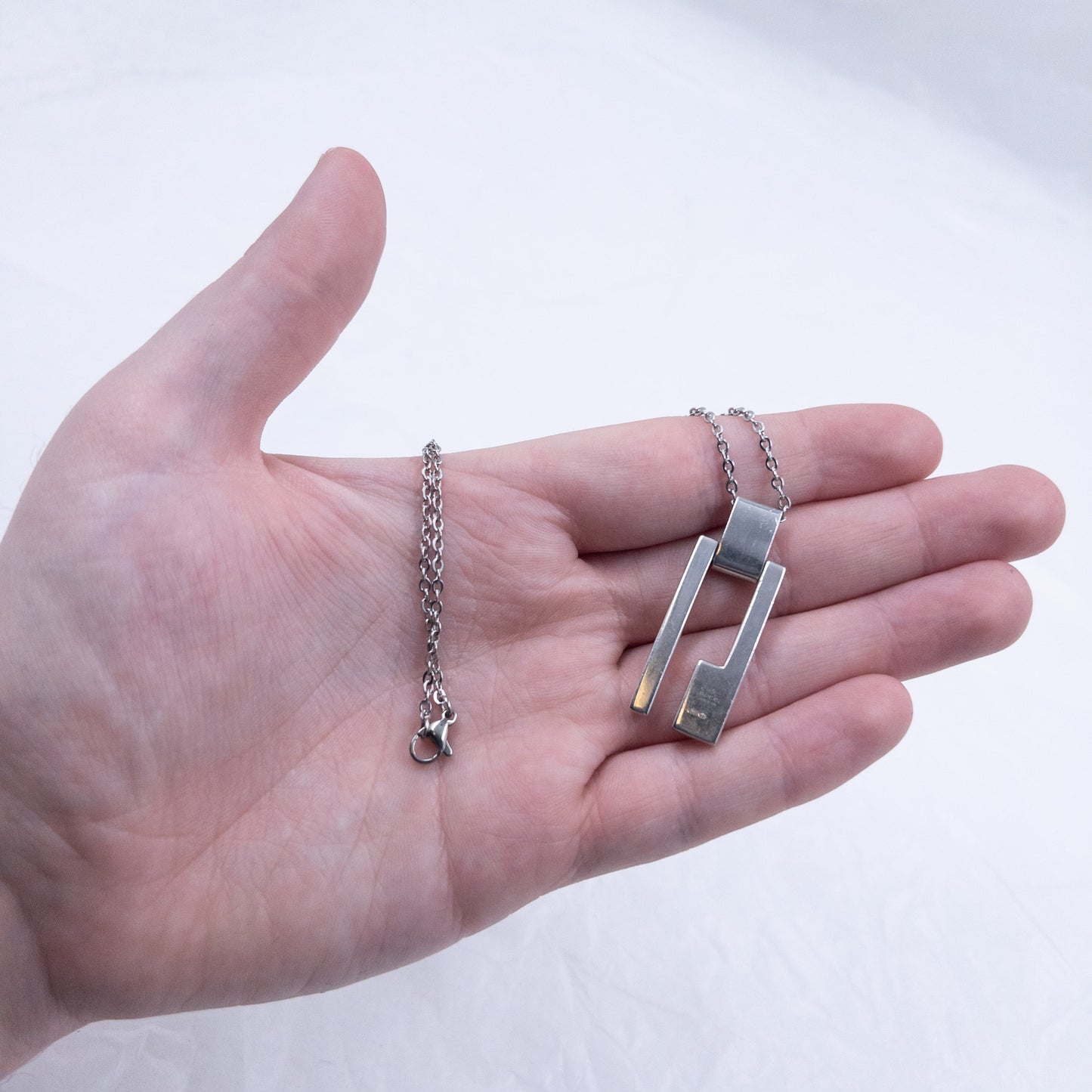 Vintage 2000s Gucci Silver Logo Necklace