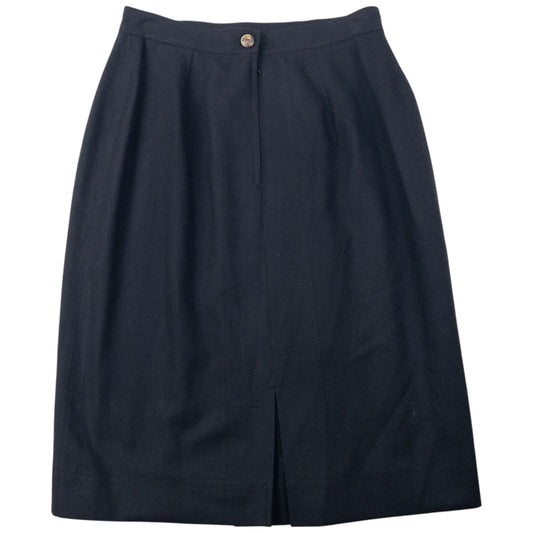 Vintage 80s Gucci Wool Skirt Womens Size W26 | W26, Black