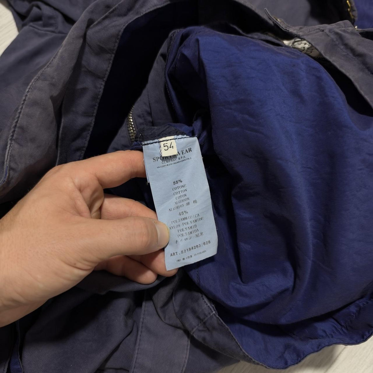 CP Company Mille Miglia Belt Goggle Jacket | XL, Navy