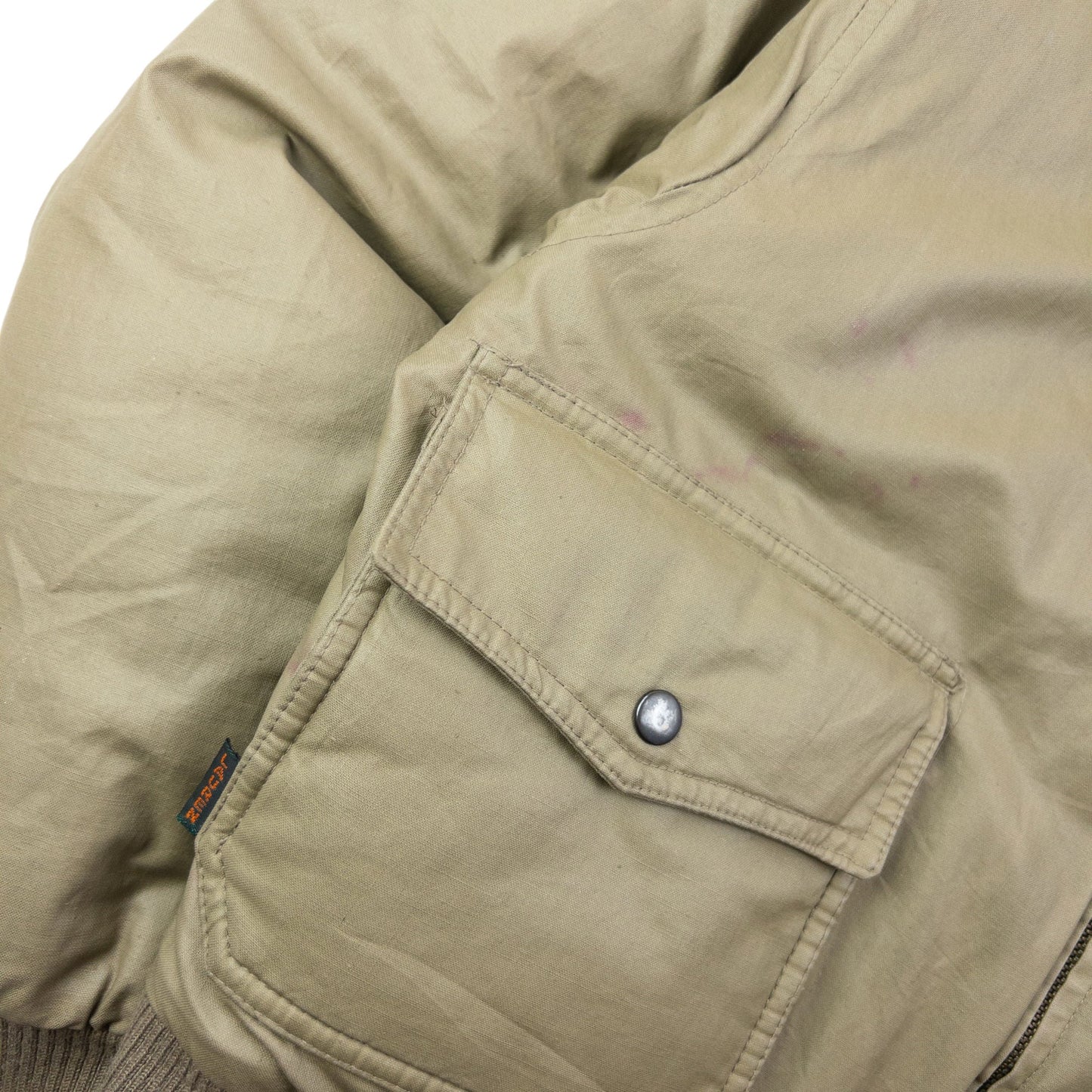 Vintage 90s Ralph Lauren G1 Flight Bomber Jacket Down Jacket Size S | Small, Multicoloured