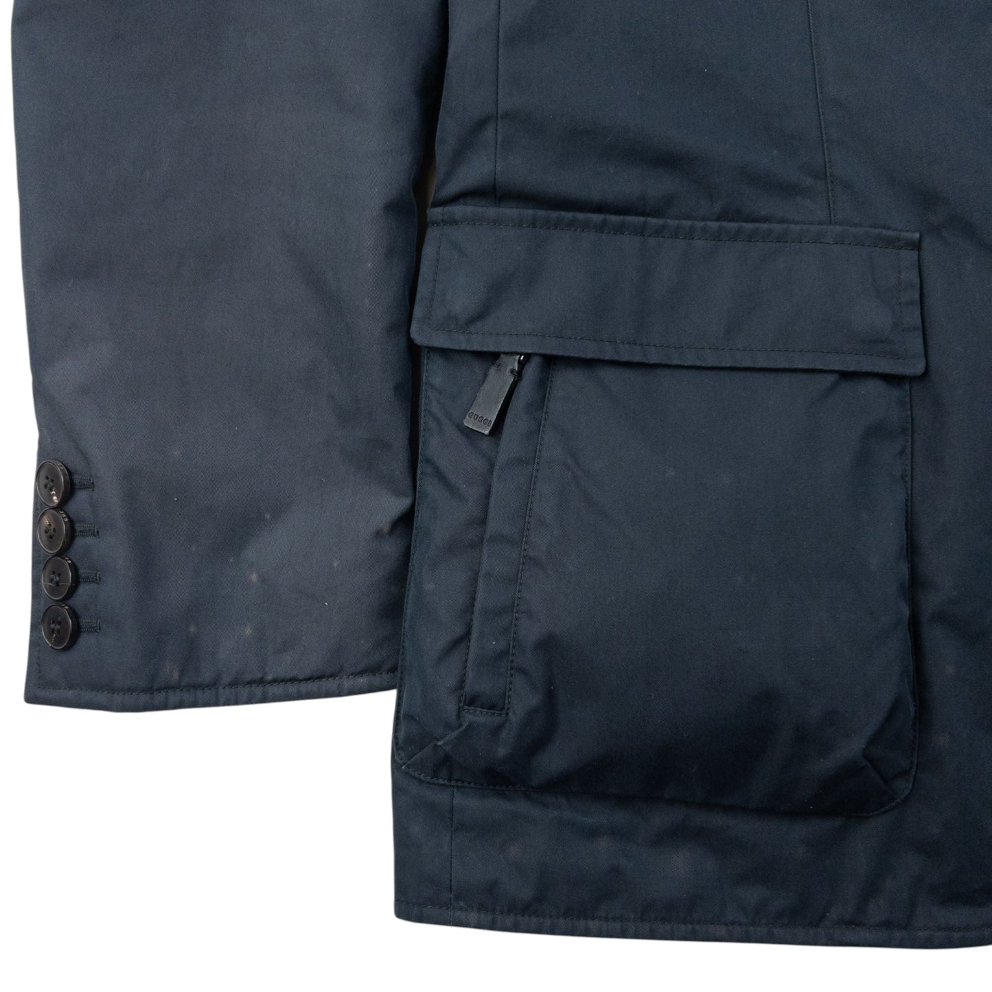 Vintage 2000s Gucci Layered Zip Up Jacket Size M | Medium, Navy