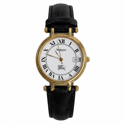 Burberry 26760 Black Leather Strap Watch | O/S, Black