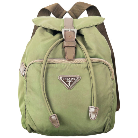 Vintage 2000s Prada Bucket Backpack | O/S, Brown