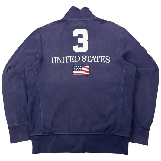 Vintage Polo Ralph Lauren USA Zip Up Sweatshirt Size M