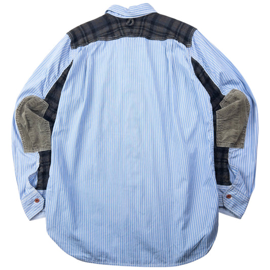 Vintage Junya Watanabe X Comme Des Garçons MAN Button Up Shirt Size S | Small, Blue