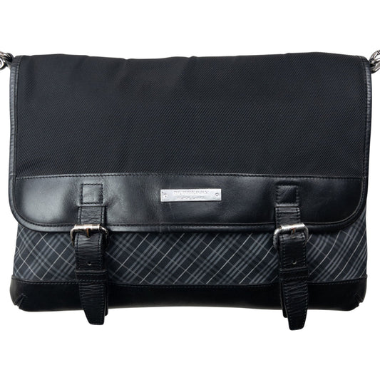 Vintage 2000s Burberry Black Label Nova Check Crossbody Bag | O/S, Black