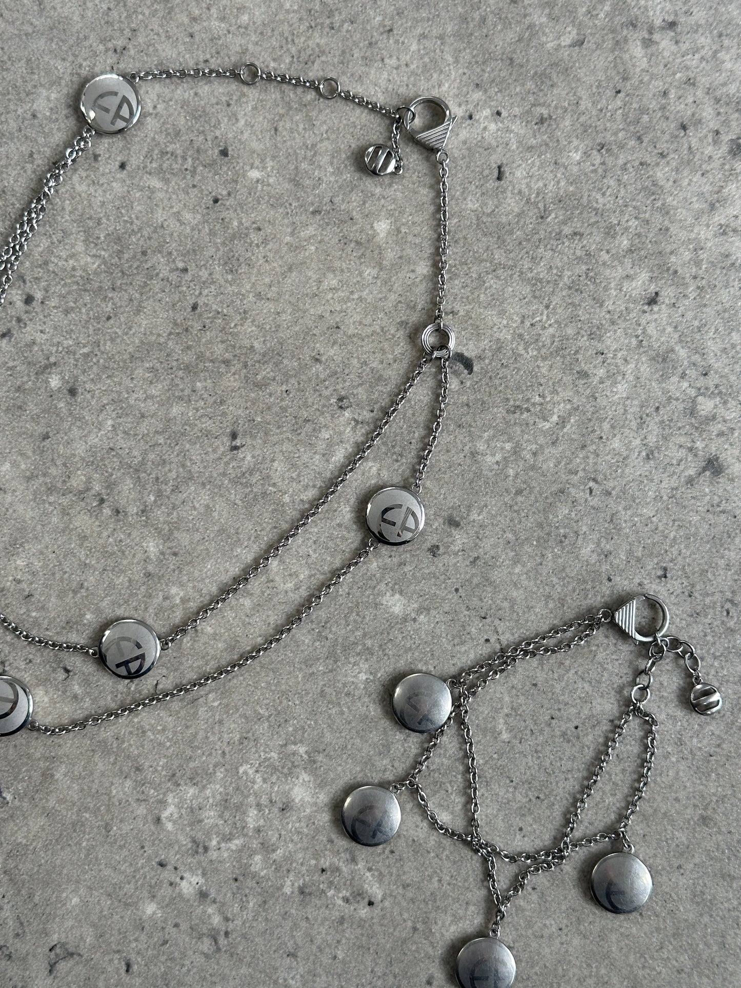 Emporio Armani 2000s Bracelet & Necklace Set