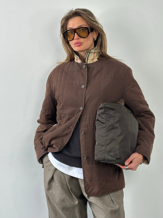 Burberry London 2000s Cotton Check Jacket - M