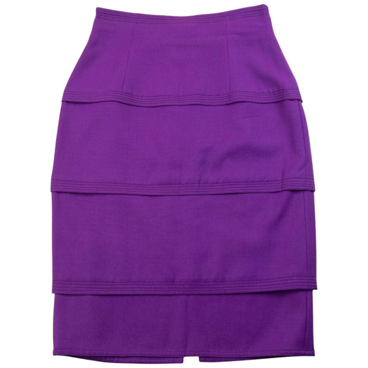 Vintage 90s Gianni Versace Tiered Skirt Womens Size W25 | W25, Purple