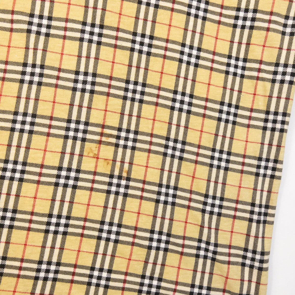 Vintage 90s Burberry Nova Check Polo Shirt Size M | Medium, Red