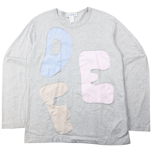 Comme Des Garçons SHIRT Patchwork Long Sleeve T Shirt Size M | Medium, Grey