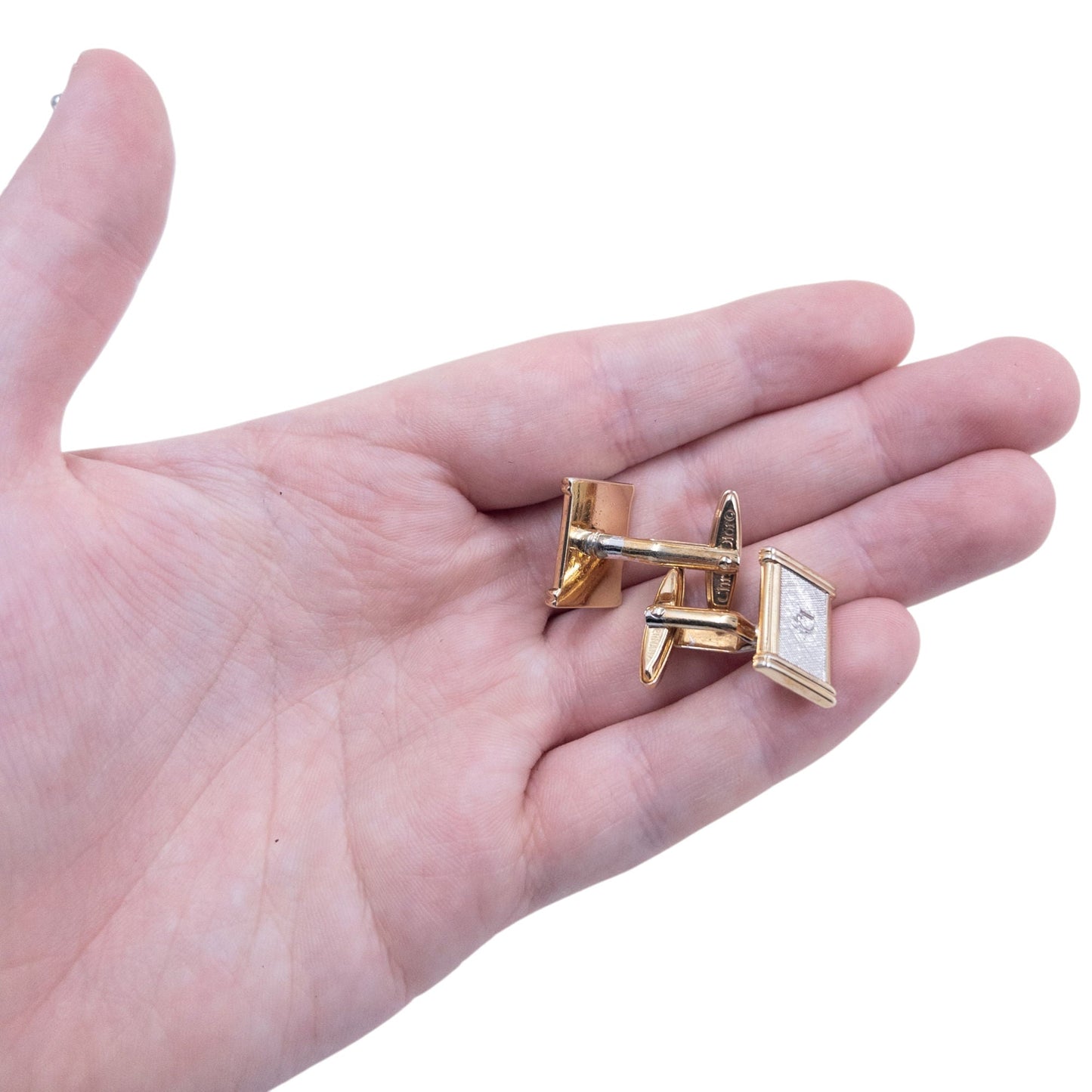 Vintage 90s Dior Embossed Cufflinks | O/S, Multicoloured