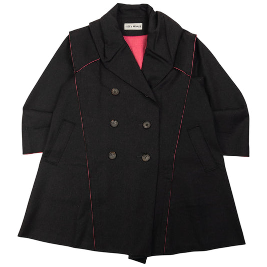 Vintage 2000s Issey Miyake Contrast Seam Jacket Womens Size L | Large, Black