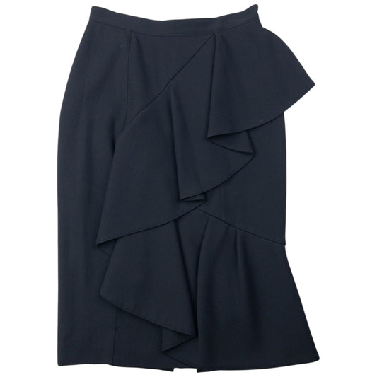 Vintage Burberry Prorsum Ruffle Skirt Womens Size W25 | W25, Black
