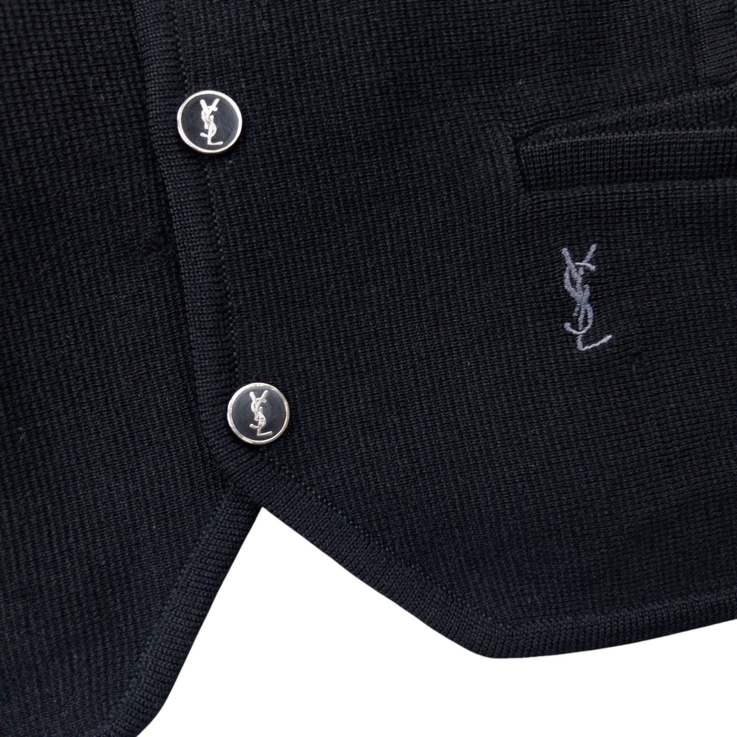 Vintage YSL Yves Saint Laurent Button Up Sweater Vest Size S