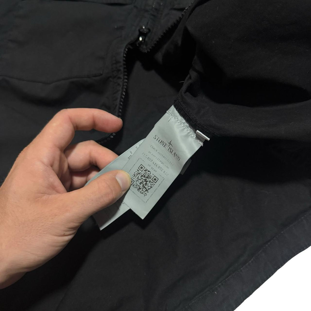 Stone Island Canvas Overshirt | Large, Black