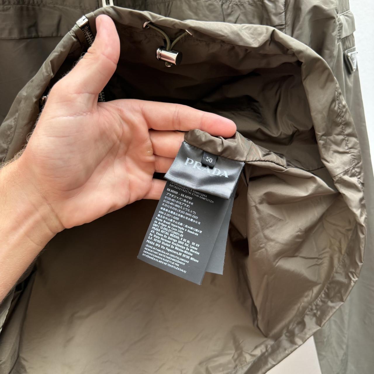 Prada Nylon Shell Jacket in Khaki Green (L) | Large, Green