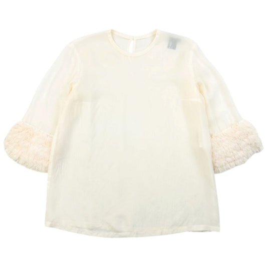 Vintage 2000s Comme Des Garçons Tricot Sheer Blouse Womens Size S | Small, Cream