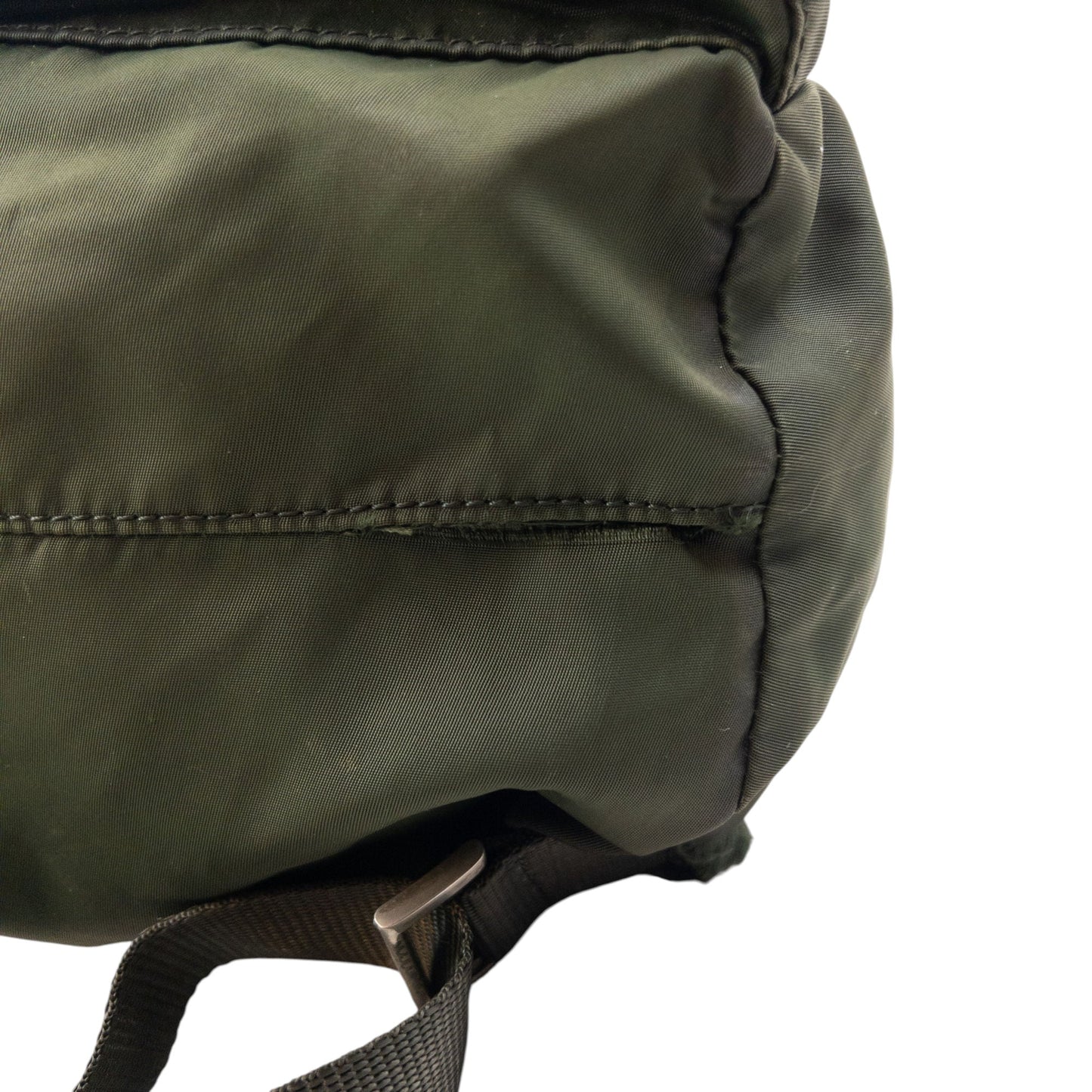 Vintage 2000s Prada Bucket Backpack | O/S, Green