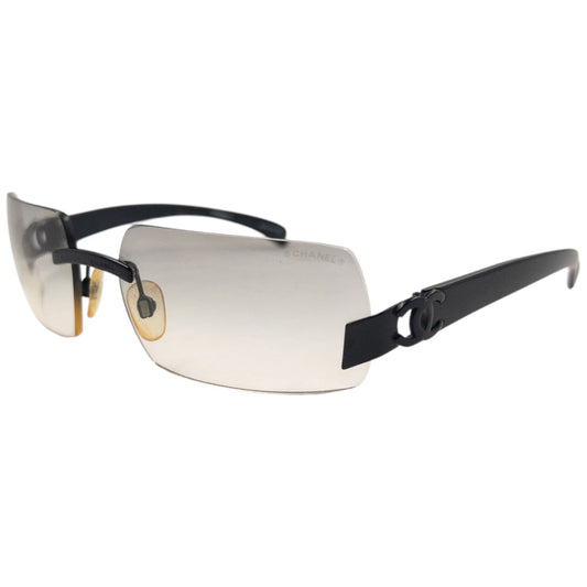 Vintage 2000s Chanel Rimless Sunglasses | O/S, Black