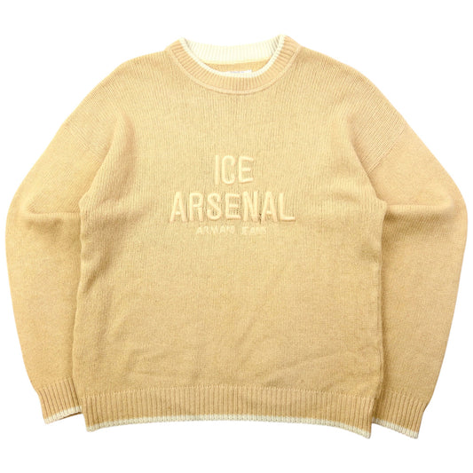 Vintage 90s Armani Jeans Ice Arsenal Wool Knit Jumper Size M